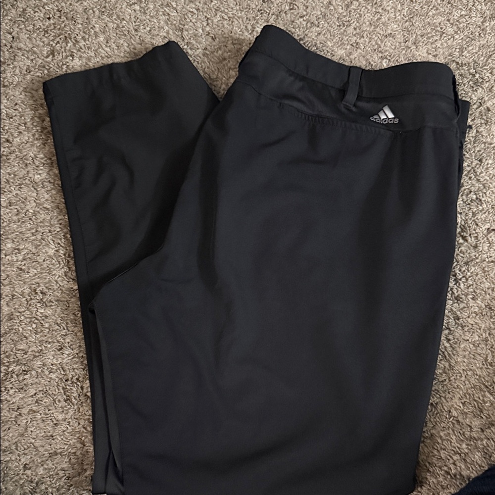 Adidas Men's Sleek Black Dress Pants